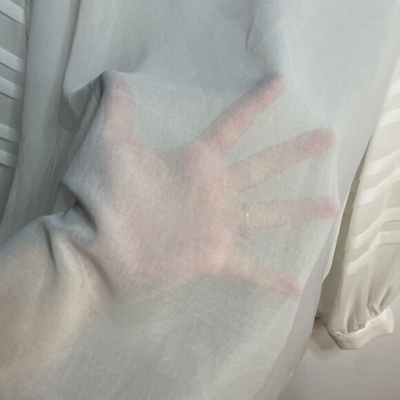 5 for $25🔥City Chic Sheer White Blouse Size 16 - Picture 3 of 6